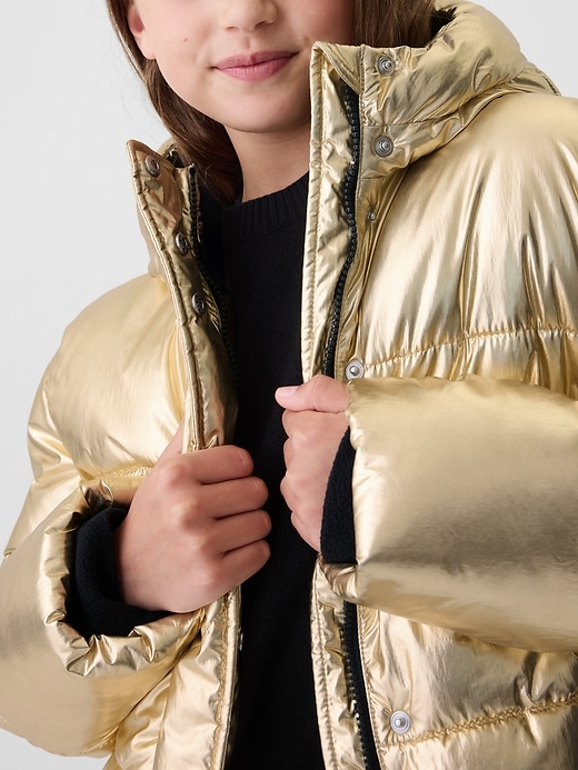 Image number 4 showing, Kids Recycled Metallic Puffer Jacket