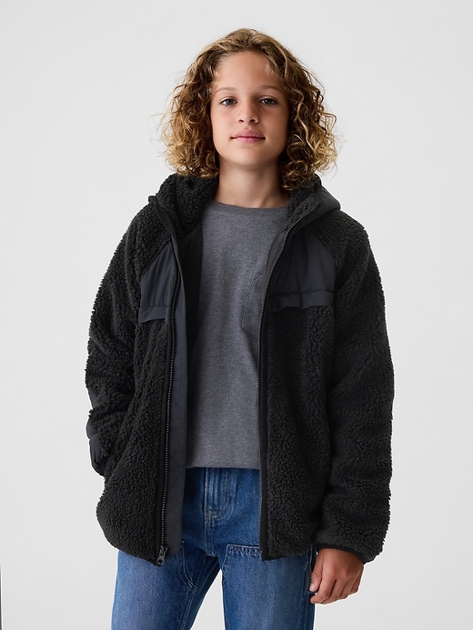 Image number 6 showing, Kids Sherpa Hooded Jacket