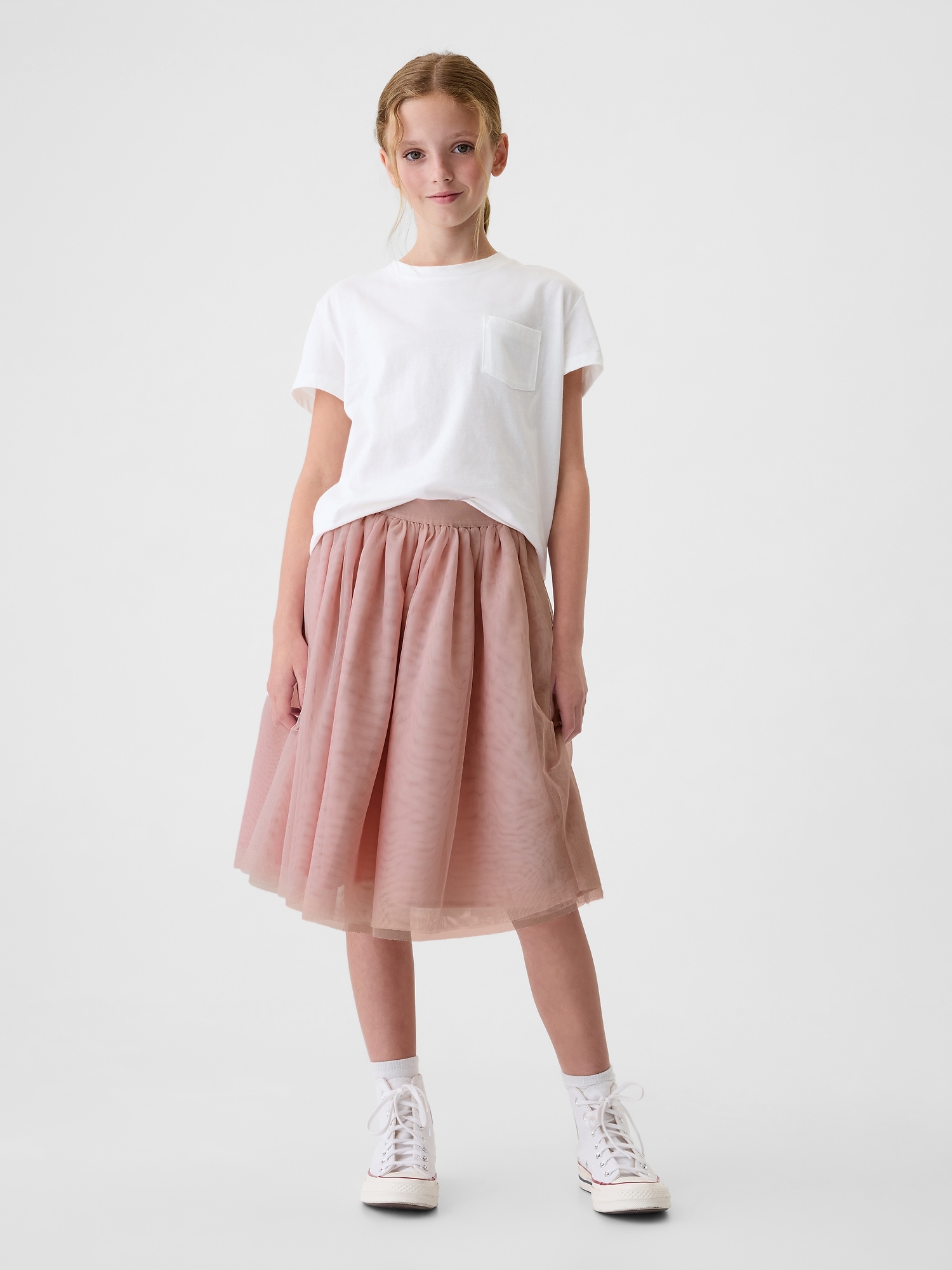 Kids Tulle Midi Skirt