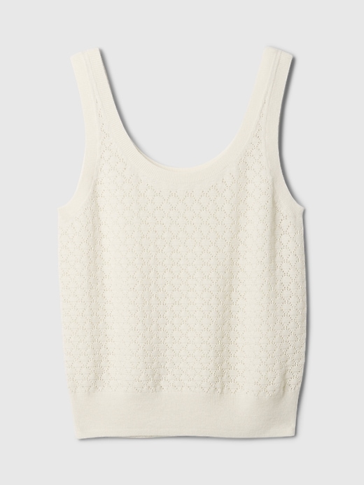 Image number 5 showing, Cropped Pointelle Sweater Tank