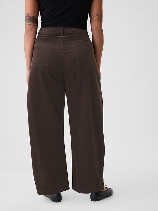 Image number 6 showing, High Rise Corduroy Tapered Ankle Trousers