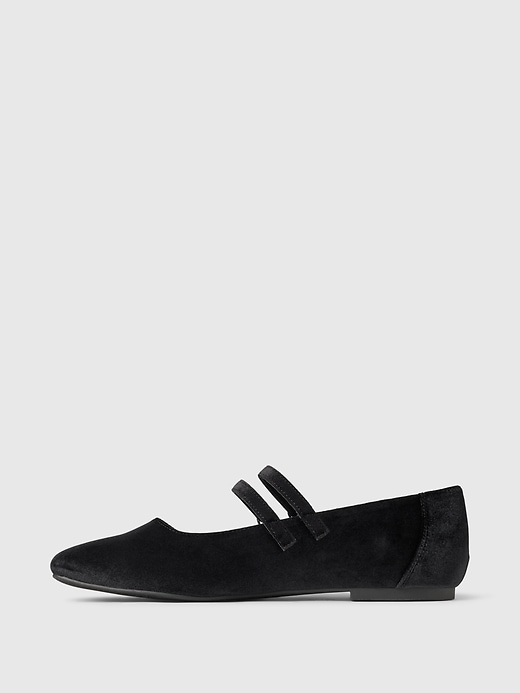 Image number 5 showing, Velvet Double-Strap Mary Jane Flats