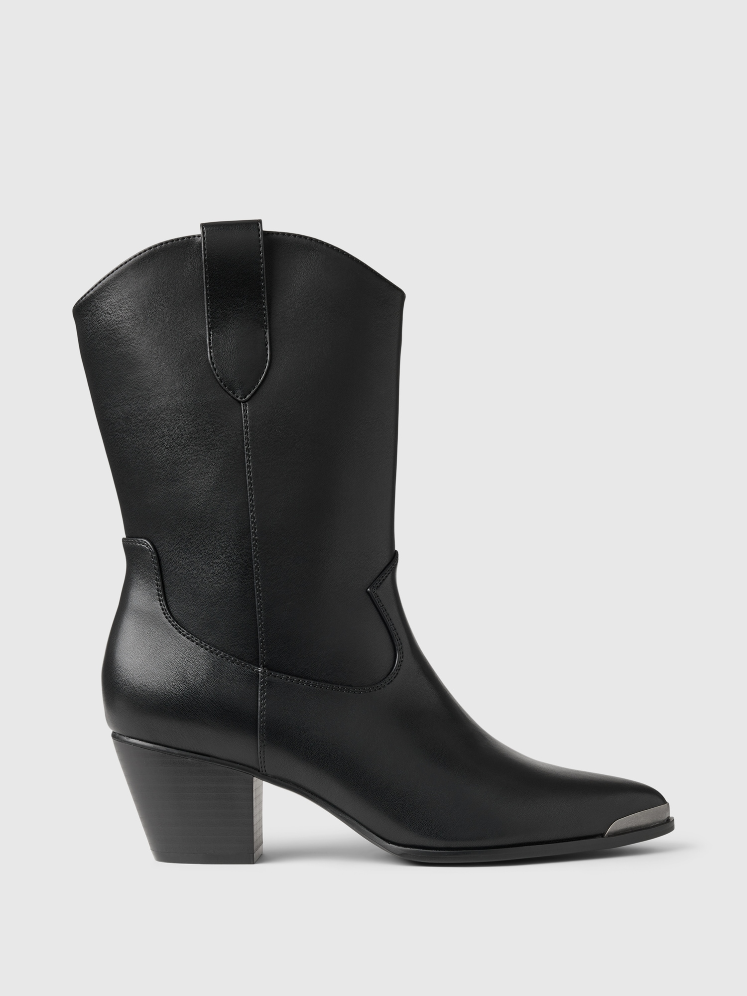 Leather western booties best sale