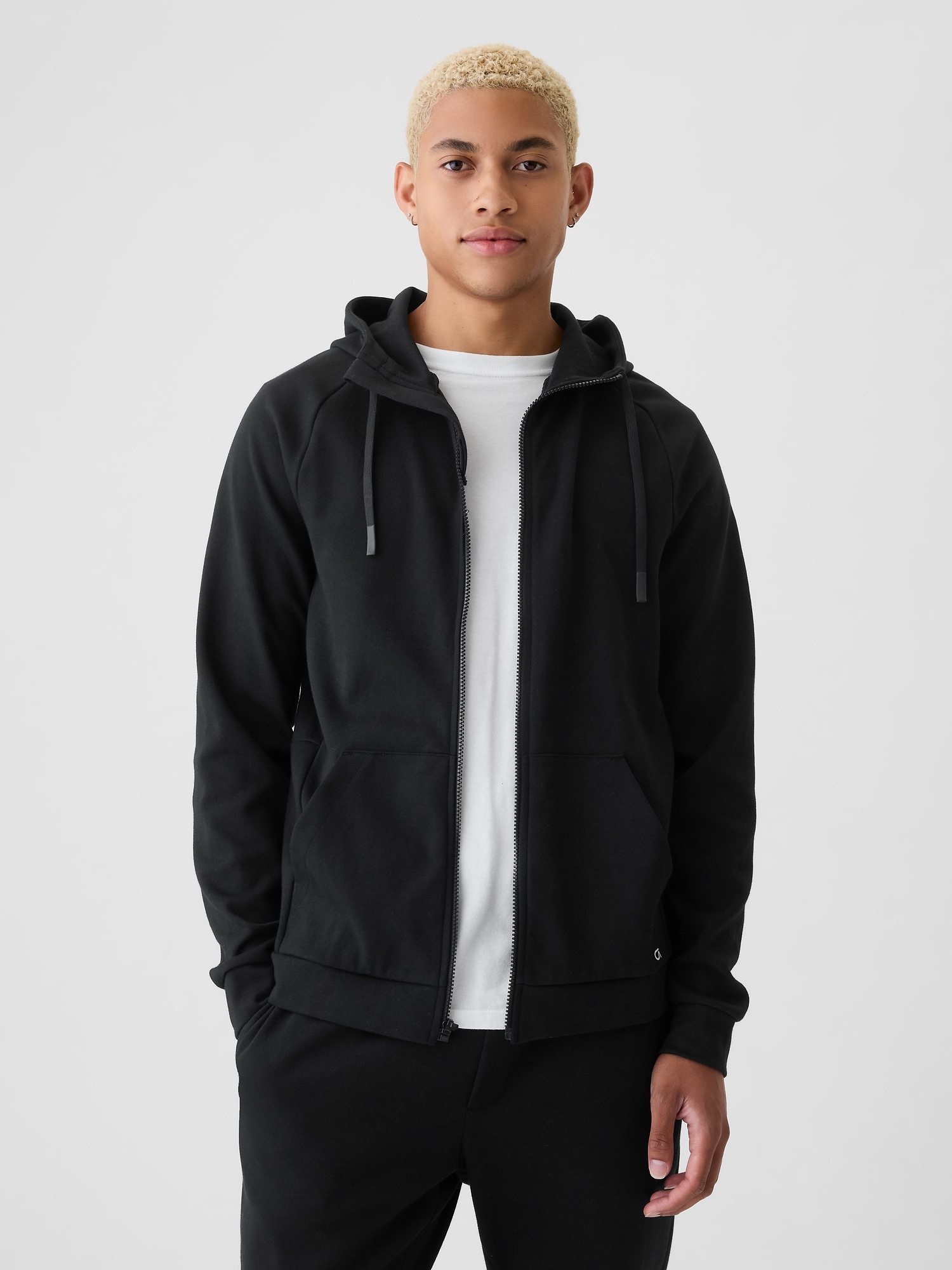 GapFit Tech Fleece Full-Zip Hoodie - Black