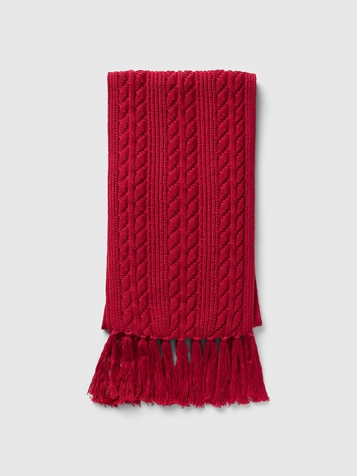 View large product image 1 of 2. Cable-Knit Scarf