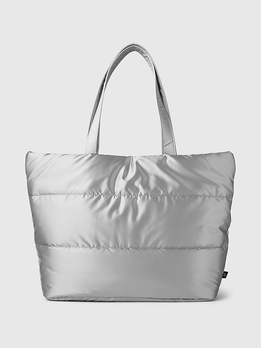 View large product image 1 of 3. Metallic Puffer Tote Bag