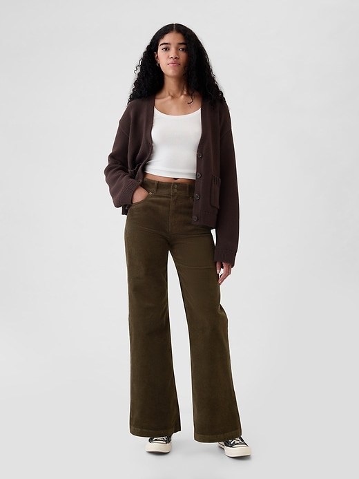 Image number 9 showing, High Rise Corduroy Stride Wide-Leg Pants