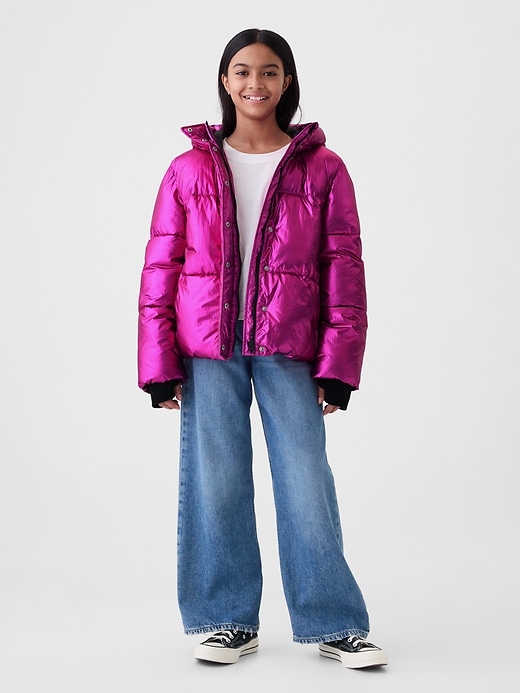 Image number 7 showing, Kids Recycled Metallic Puffer Jacket