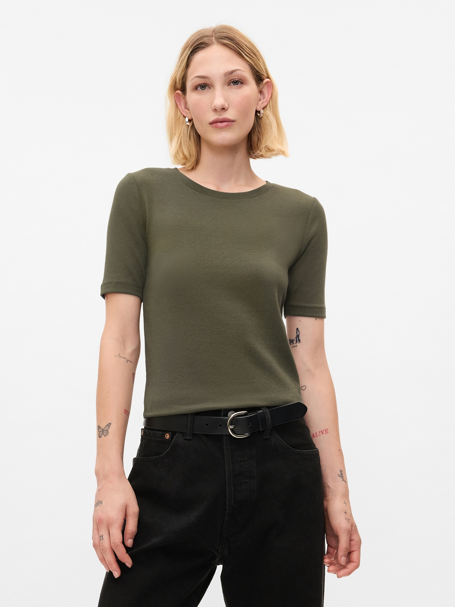 Modern Crewneck T-Shirt - Green