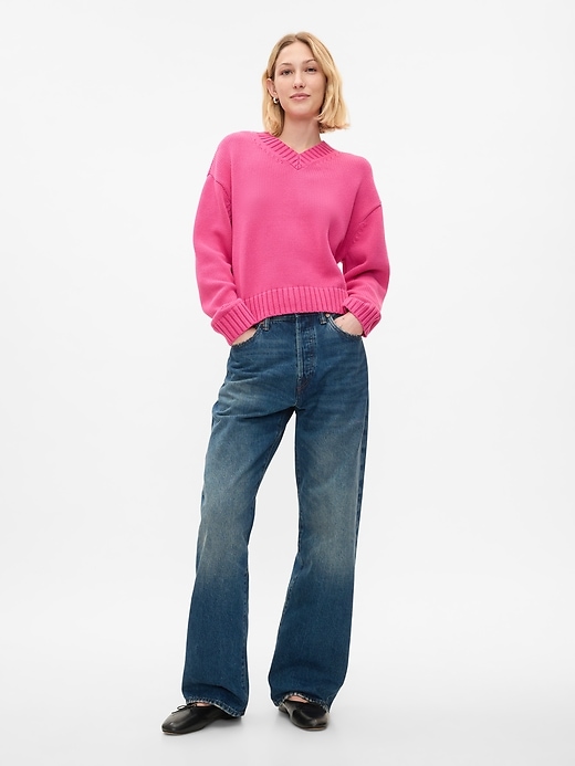 Image number 3 showing, Oversized V-Neck Sweater