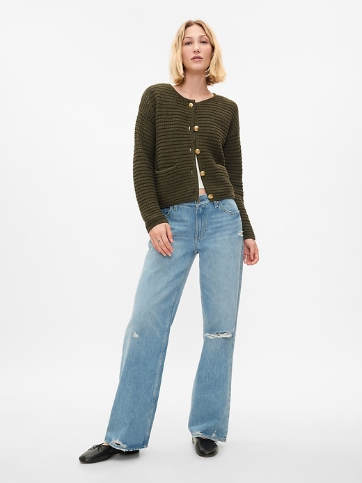 Image number 3 showing, Textured Sweater Jacket