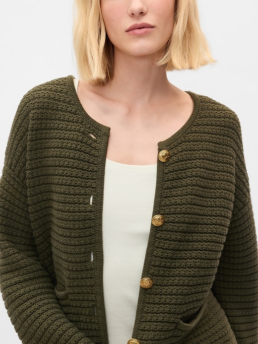 Image number 4 showing, Textured Sweater Jacket