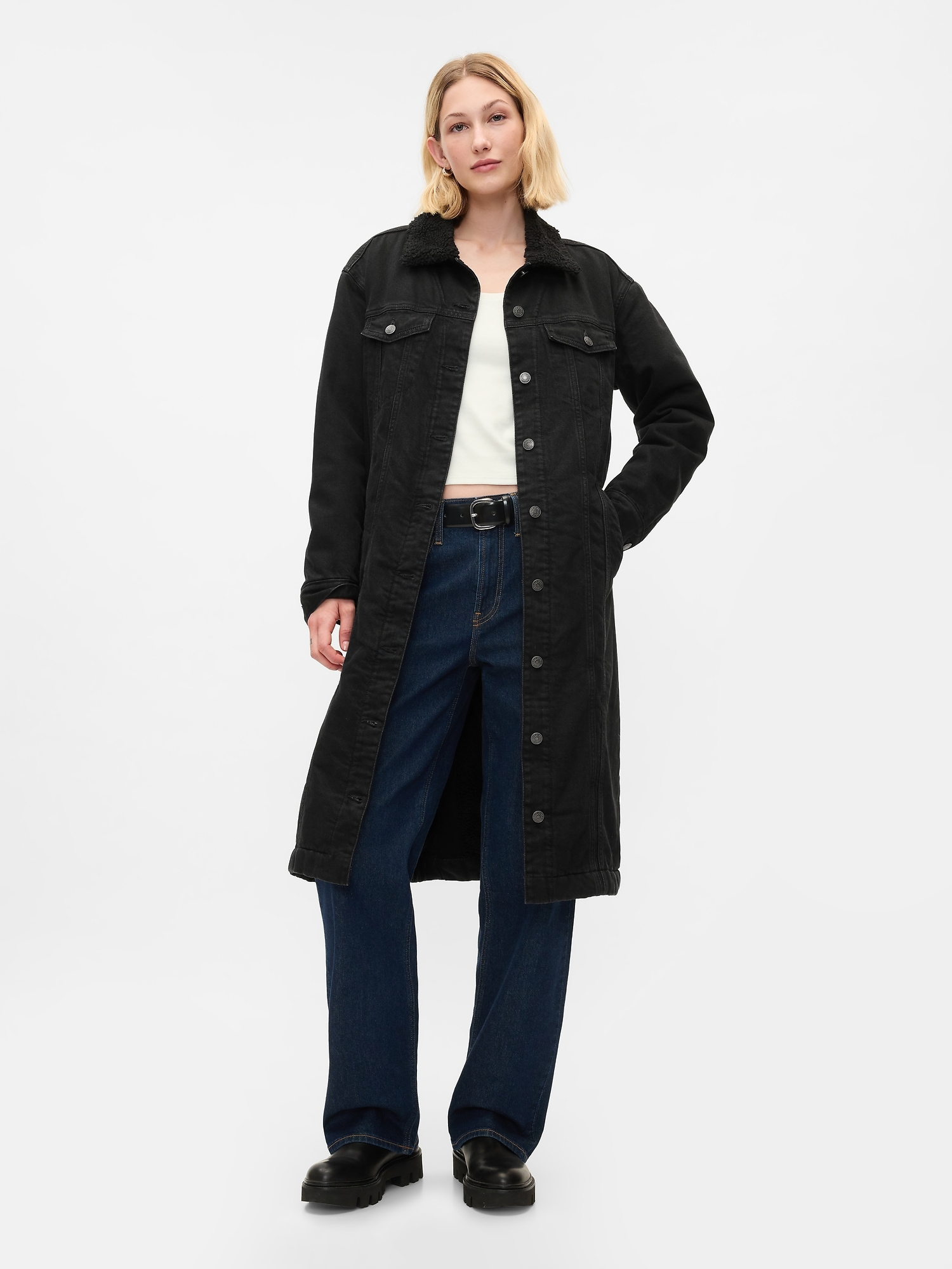 Longline jeans jacket best sale