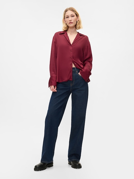 Image number 7 showing, Satin Relaxed Shirt