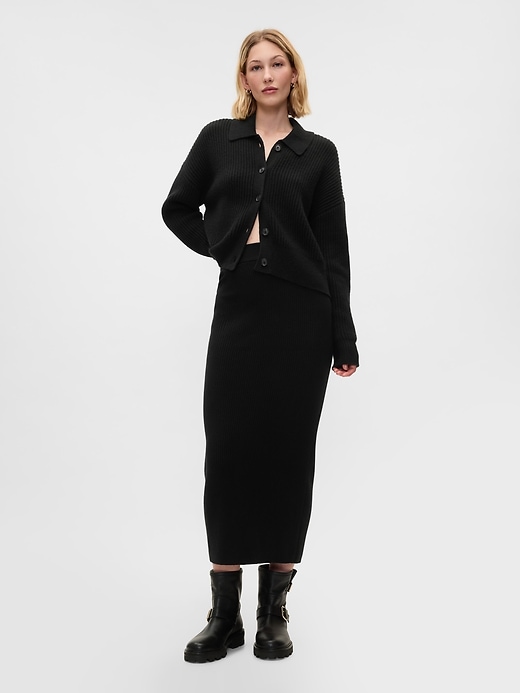 Image number 1 showing, CashSoft Rib Maxi Sweater Skirt