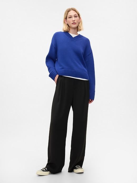 Image number 7 showing, Oversized V-Neck Sweater