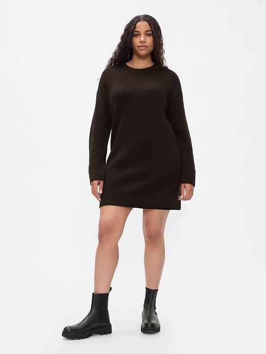 Image number 5 showing, CashSoft Shaker-Stitch Mini Sweater Dress