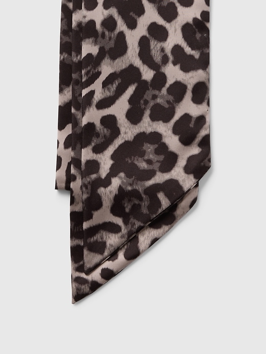 View large product image 2 of 2. Recycled Satin Leopard Scarf