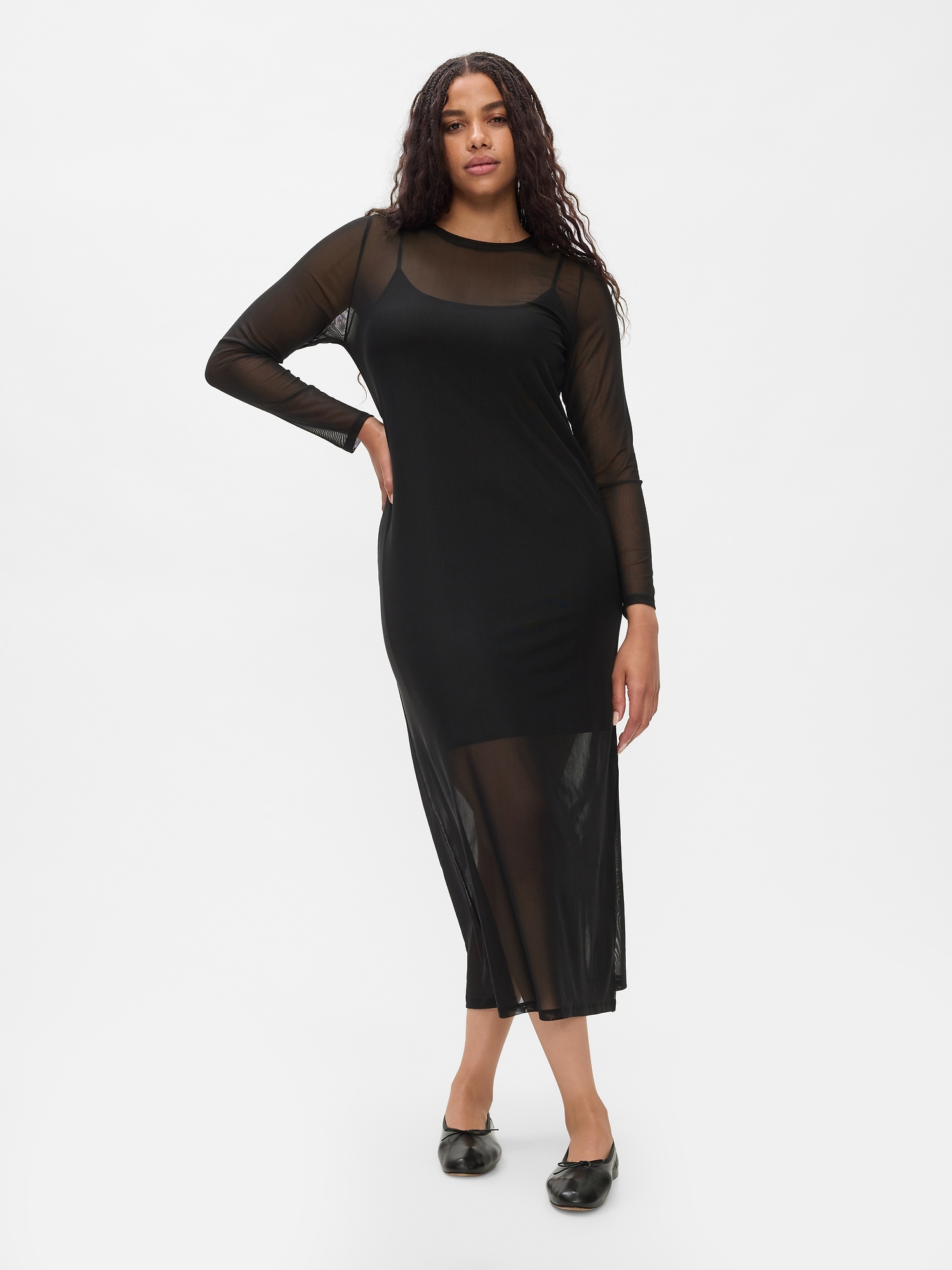 Mesh Midi Dress