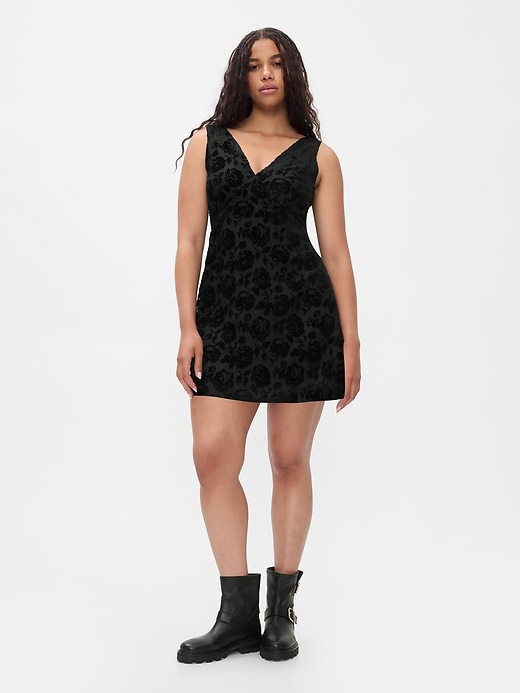 Image number 5 showing, Velvet Floral Mini Dress