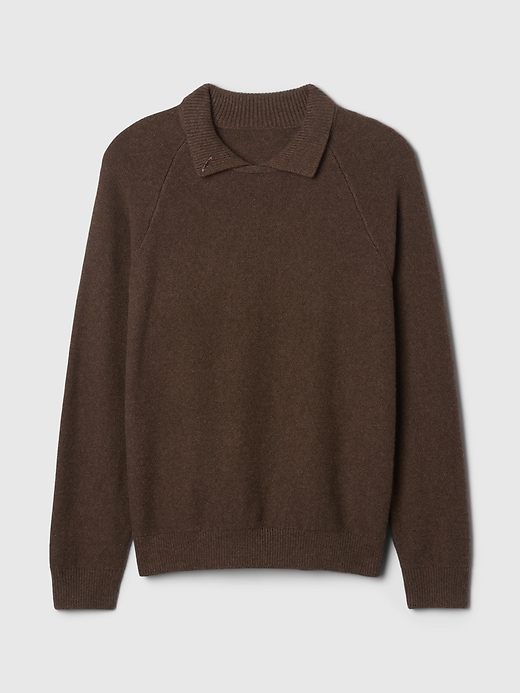 Image number 5 showing, CashSoft Polo Sweater