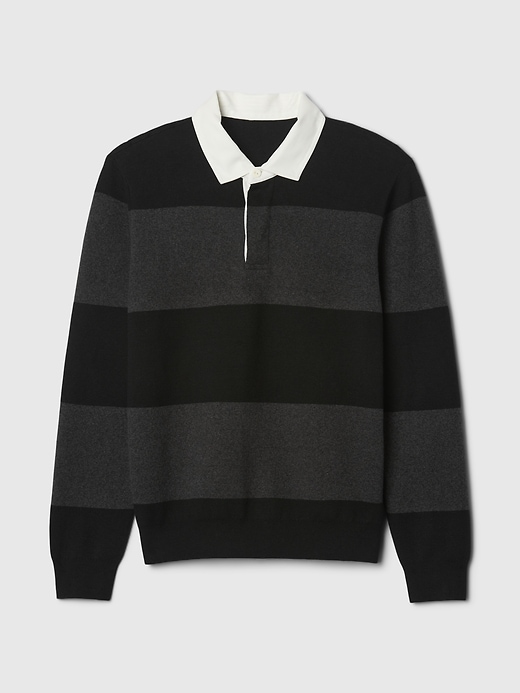 Image number 5 showing, CashSoft Rugby Polo Sweater