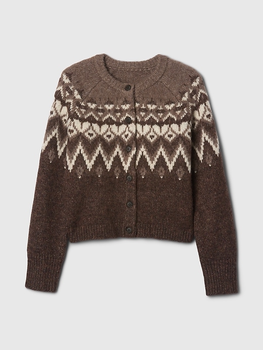 Image number 9 showing, Brushed Fair Isle Cropped Cardigan