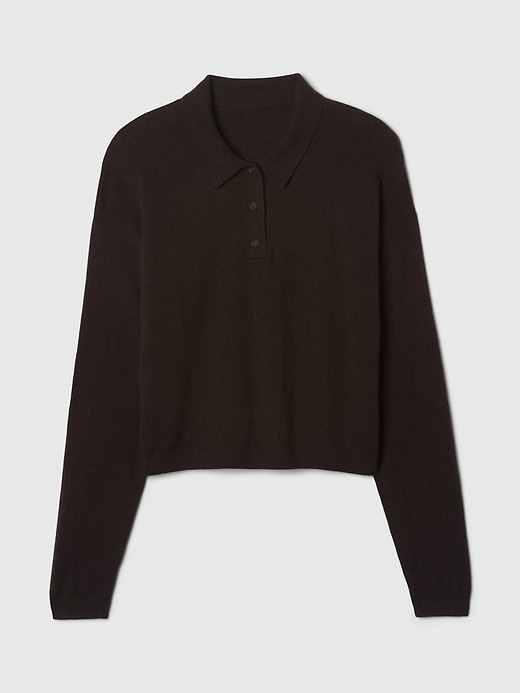 Image number 4 showing, CashSoft Relaxed Polo Sweater