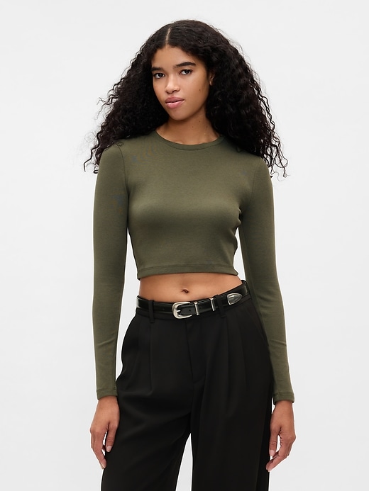 Image number 9 showing, Modern Rib Cropped T-Shirt