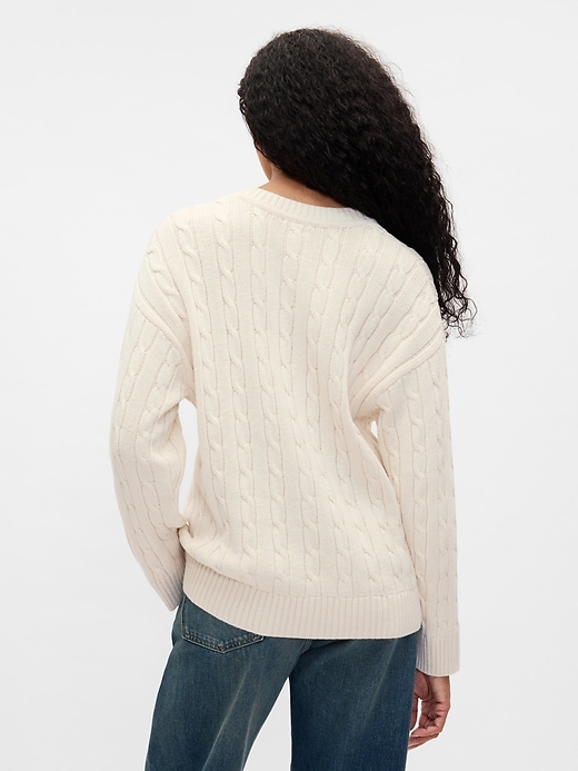 Image number 2 showing, Oversized Cable-Knit Sweater