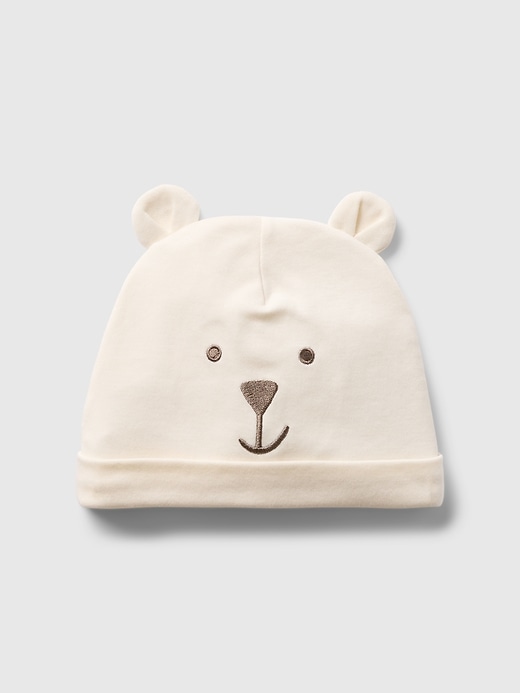 View large product image 1 of 1. Baby Supima® Bear Hat