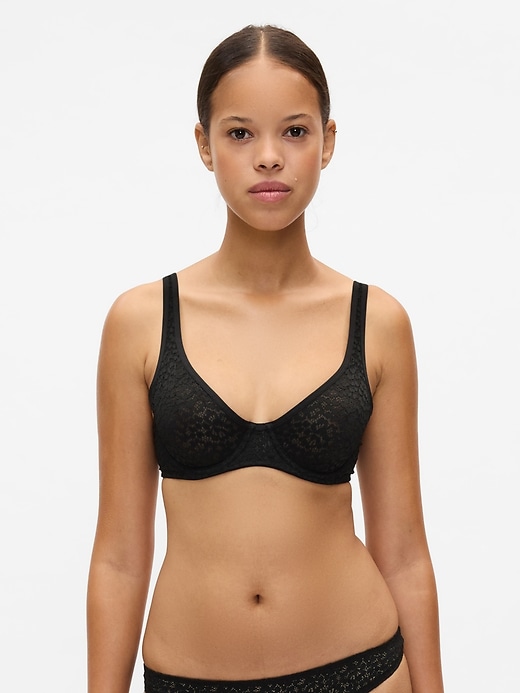 Image number 7 showing, Lace Unlined Semi-Demi Bra