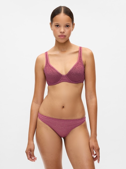 Image number 8 showing, Lace Unlined Semi-Demi Bra