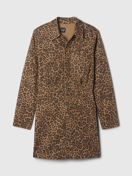 Image number 7 showing, Leopard Denim Mini Dress