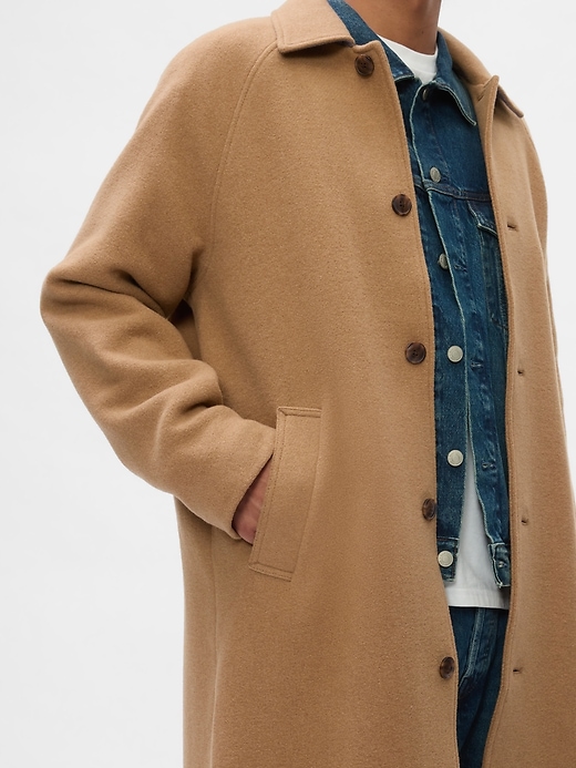 Image number 4 showing, Oversized Wool-Blend Topcoat