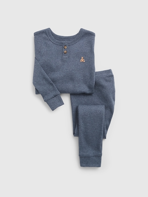 Image number 1 showing, babyGap Organic Cotton Heather Henley PJ Set