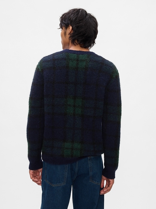 Image number 2 showing, Plaid V-Neck Sweater