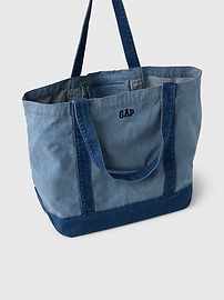 Voir une image plus grande du produit 3 de 3. Fourre-tout à bandoulière en denim avec logo Gap