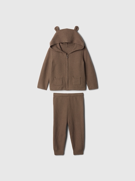 Image number 1 showing, Baby CashSoft Bear Hoodie Outfit Set