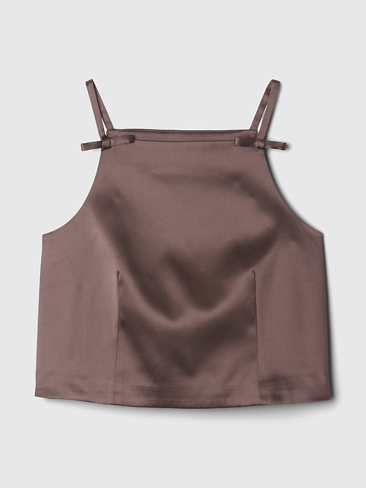 Image number 5 showing, Satin Square-Neck Bow Top