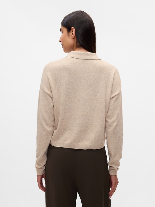 Image number 2 showing, CashSoft Relaxed Polo Sweater