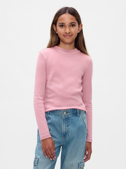 Image number 1 showing, Kids Rib Mockneck T-Shirt