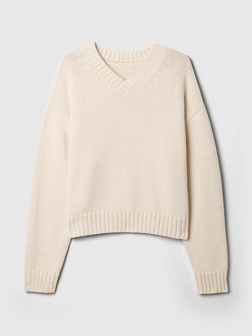 Image number 5 showing, Oversized V-Neck Sweater