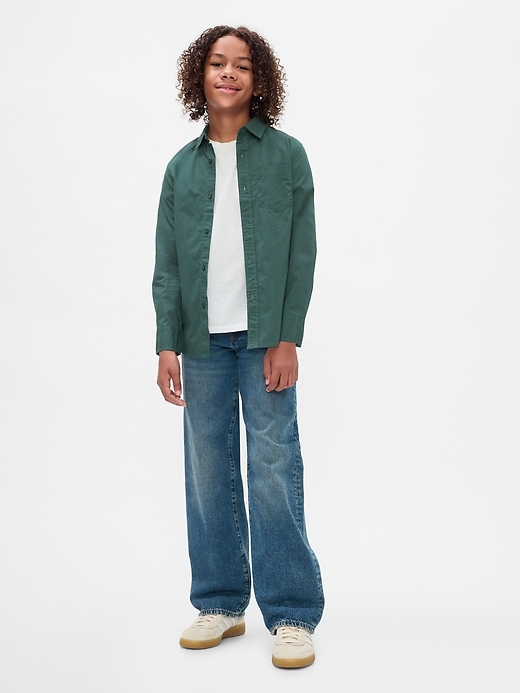 Image number 3 showing, Kids Organic Cotton Poplin Shirt