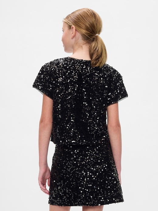 Image number 2 showing, Kids Sequin Velvet Top