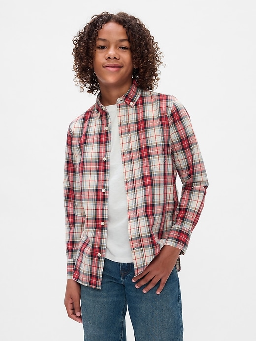 Image number 4 showing, Kids Organic Cotton Poplin Shirt