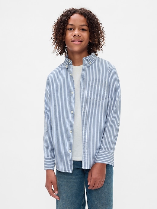 Image number 10 showing, Kids Organic Cotton Poplin Shirt