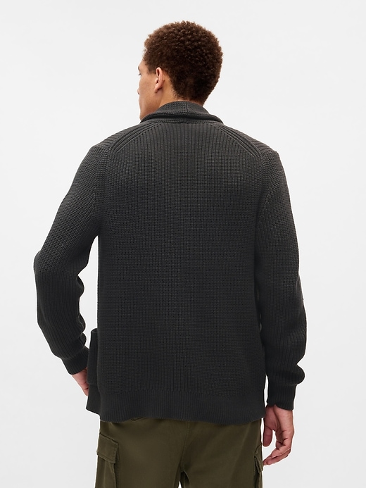 Image number 2 showing, Textured Rib Shawl Cardigan