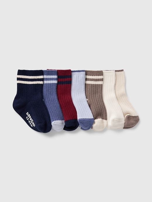 Voir une image plus grande du produit 1 de 1. Chaussettes courtes pour Bébé et Tout-petit (paquet de 7 paires)