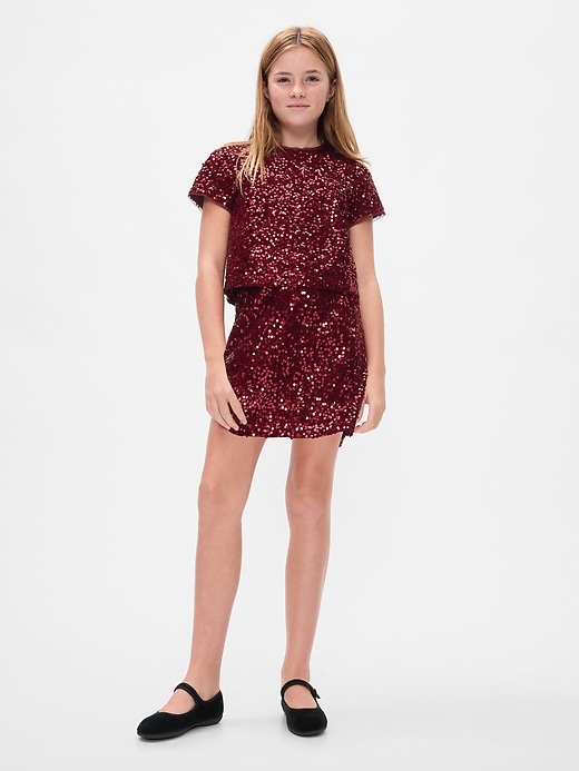 Image number 3 showing, Kids Sequin Velvet Top